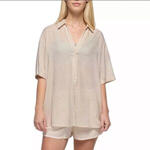 prAna The Bahamas Shirt Swim Cover Up Brown Sand Swirl
Pattern Size M